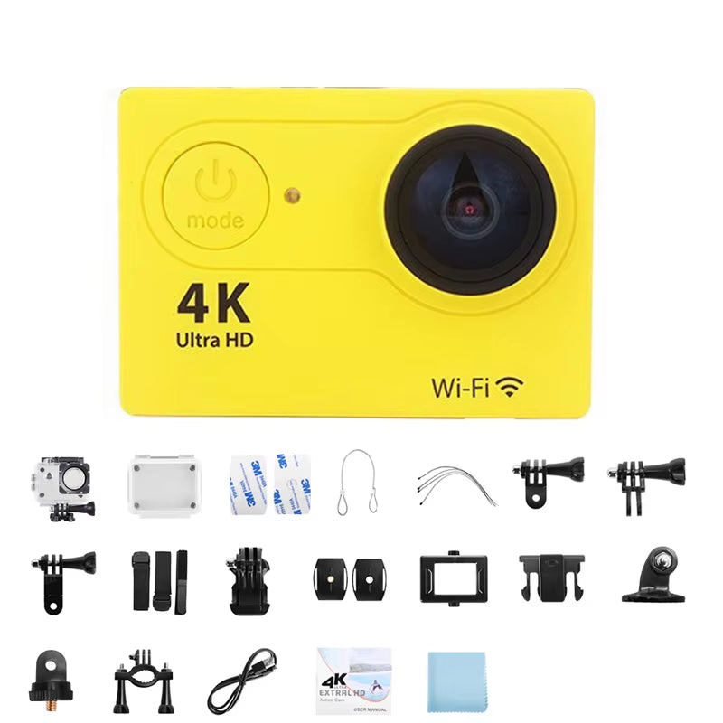 PovWorld™ 4K Action Camera, Full HD, waterproof. 15 accessories