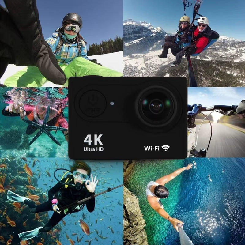 PovWorld™ 4K Action Camera, Full HD, waterproof. 15 accessories