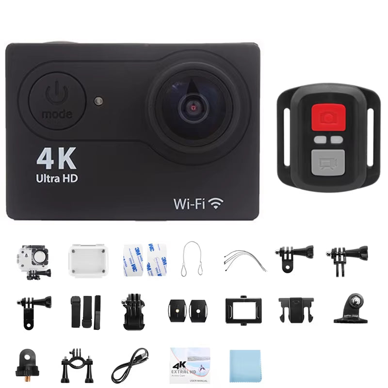 PovWorld™ 4K Action Camera, Full HD, waterproof. 15 accessories